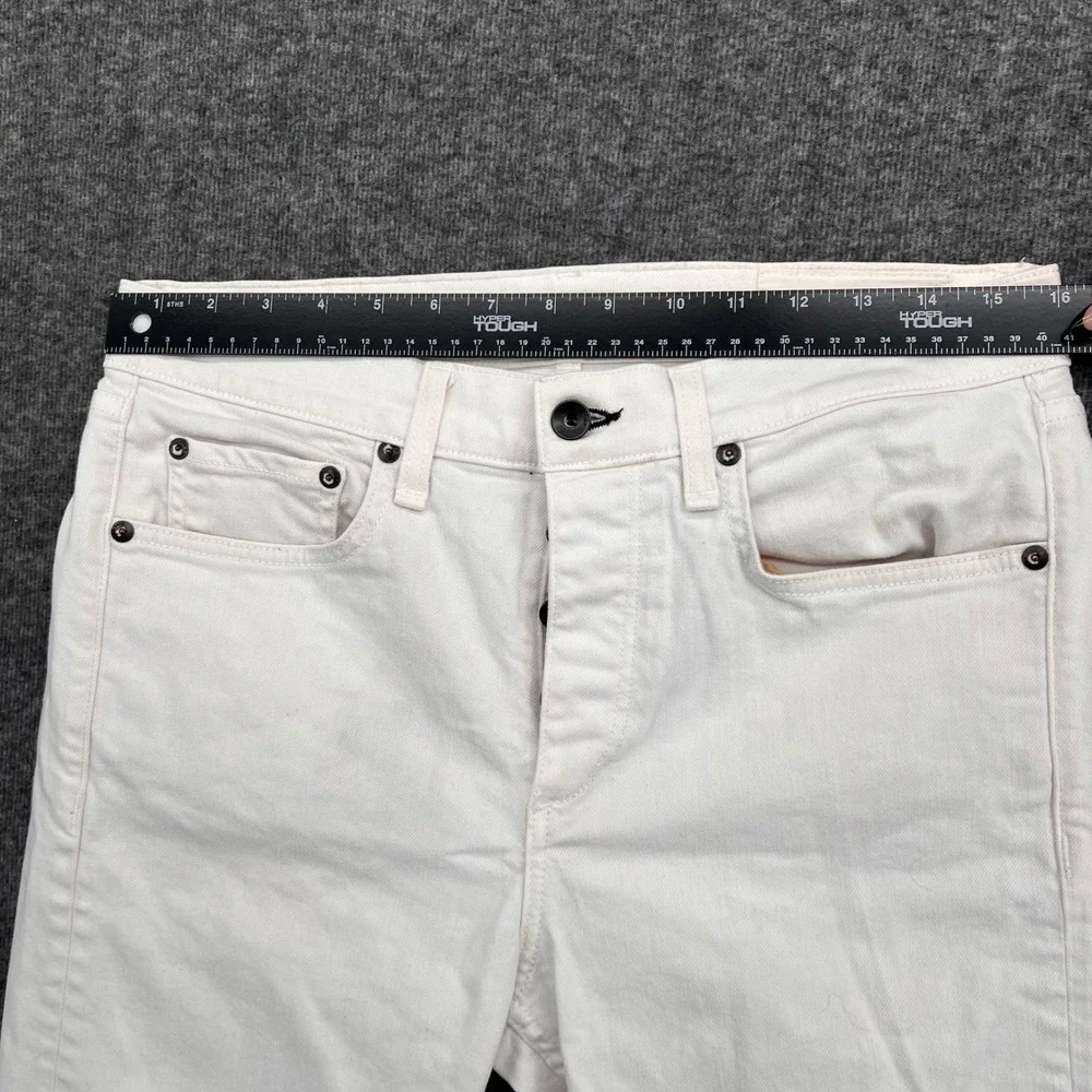 Rag & Bone Fit 2 Slim Leg Jeans Aged White Preppy Size 32x28 Mens Off-White